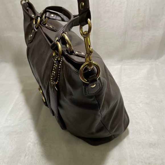 Coach Cambell Izzy Mahogany Brown Large Satchel/Tote, LNC - Picture 4 of 14